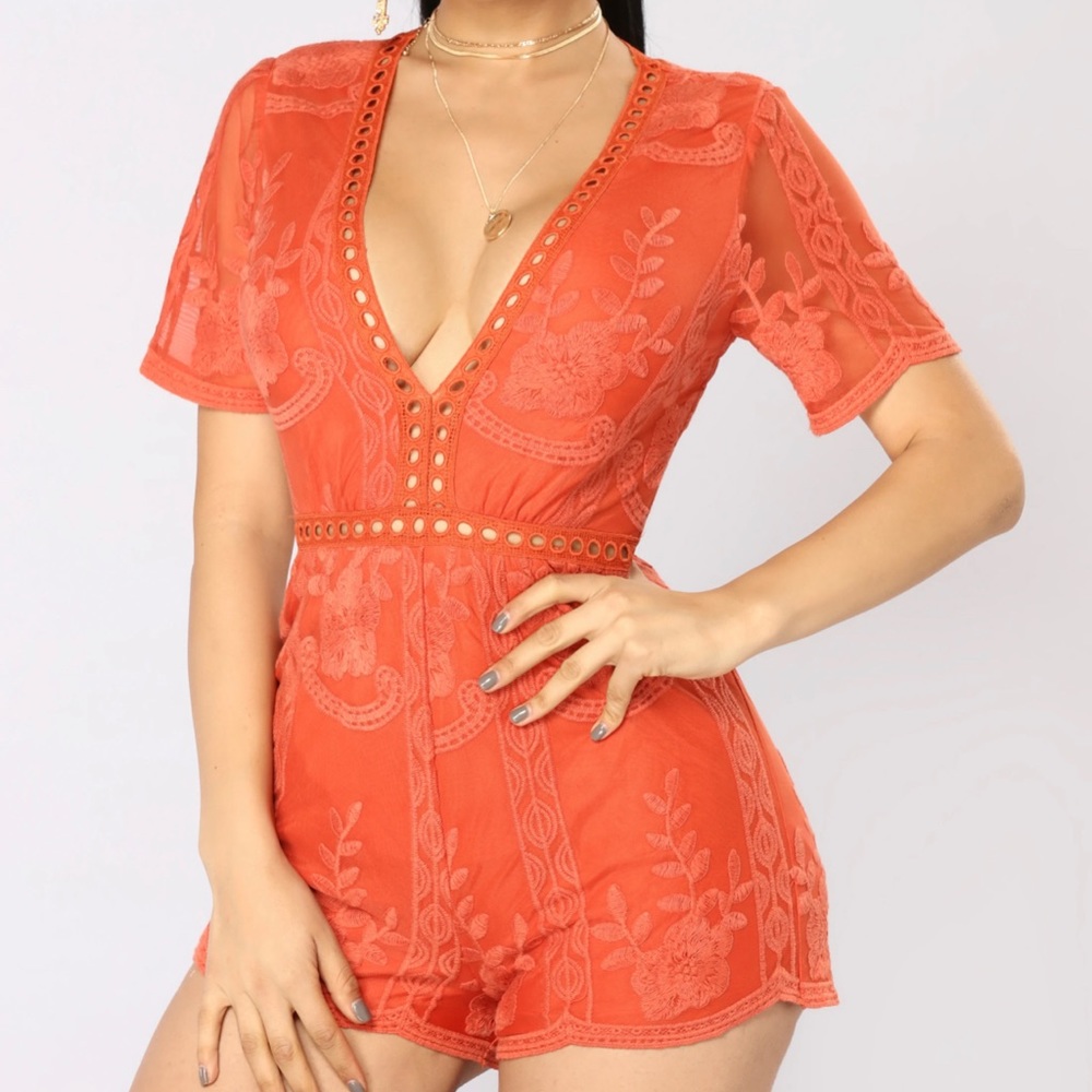 Fashion Nova Lace Romper